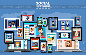 Social Networks. Blogs. Internet communication - vector clipart