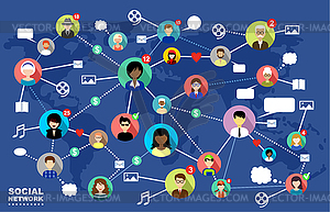 Social Networks. Internet communication - vector image