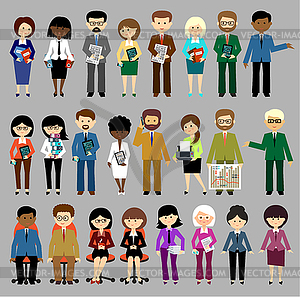 Big set of business people - vector clipart