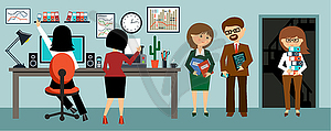 Office life - vector clipart