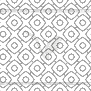 Simple geometric seamless pattern - gray contour - vector clip art