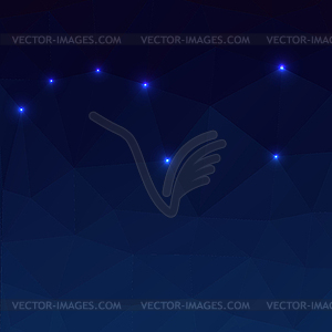 Big Dipper on dark blue background in polygonal - vector clipart