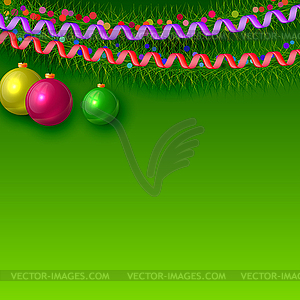 Christmas background with branches of fir trees - vector EPS clipart