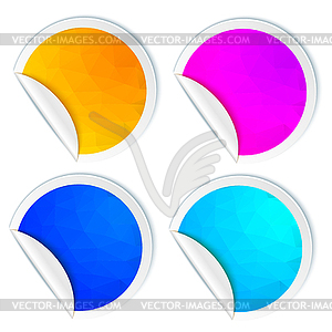 Set of bright stickers . il - stock vector clipart