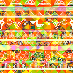 Abstract African seamless pattern of triangles. - royalty-free vector image