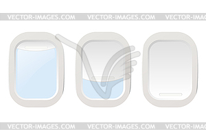 Set Airplane illuminators - vector image