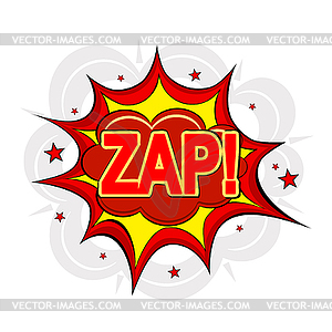 Мультяшный ZAP !. - цветной векторный клипарт