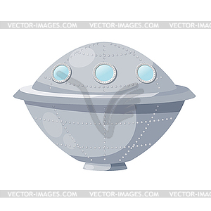 Фантастический корабль - НЛО -. иллю - векторный клипарт / векторное изображение