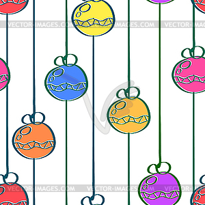 Bright seamless pattern with garland in simple - vector image