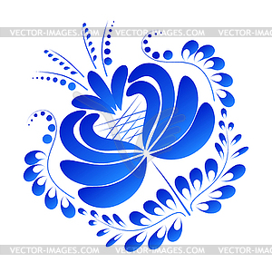 Flower in Gzhel style. ill - vector clipart