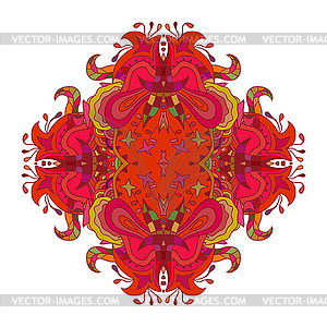 Mandala of red flowers . il - vector clipart