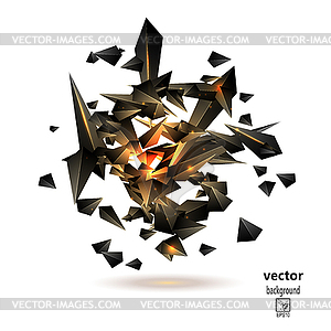 Abstract cosmic explosion. Technology background. - vector clipart