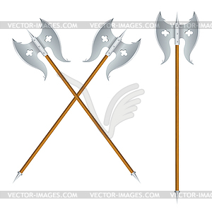 Crossed halberds - vector image