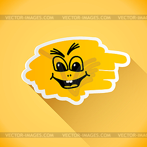 Cartoon person on an orange background - vector clipart