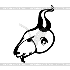 Muzzle goat profile . devil. Hippies. illustr - vector EPS clipart