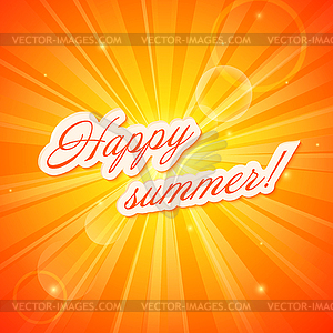 Bright yellow background. sun`s rays.  - vector image