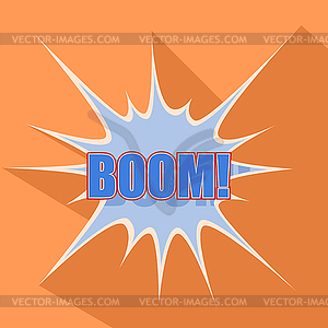 Boom Cartoon blue.  - vector clipart