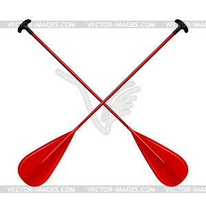 Paddles red .  - vector clip art