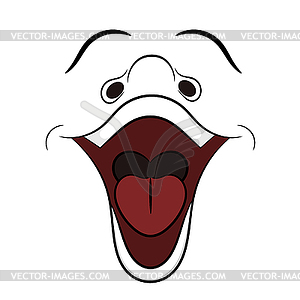 Cartoon laugh.  - vector image