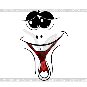 Cartoon cheerful smile.  - vector image