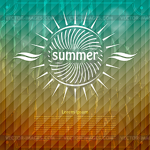 Yellow blue summer background. Grunge.  - vector clipart