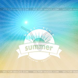 Ocean summer background. Grunge.  - vector image