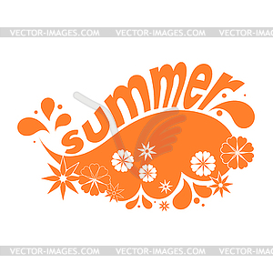 Yellow flower design elements. Summer.  - vector clipart