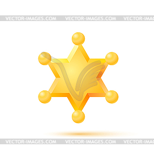 Symbol Sheriff USA. Sheriff star. Symbol police - vector clipart