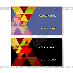 Two business card - vector clip art