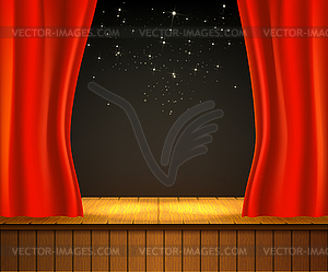 Background with theater stage. Banner for your - vector clipart