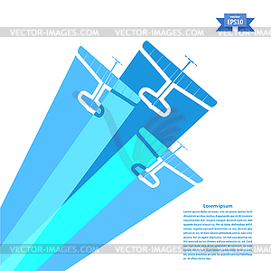 Logo planes with trace. Journey. Design for your - vector clip art