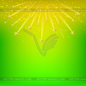 Festival background with falling gold stars, - vector clipart