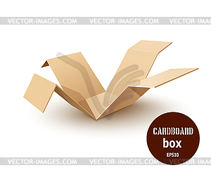 Break paper cardboard box - royalty-free vector image