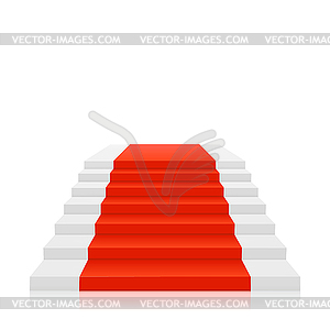 Red carpet stairs - vector EPS clipart