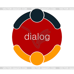 Color sign dialogue. Business concept - vector clipart