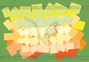 Цветные липкие документы - векторный графический клипарт