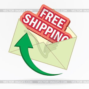 Free shipping envelope - vector image