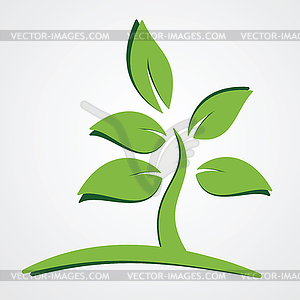 Green plant nature concept - vector image