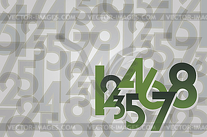 Numbers background - vector clip art