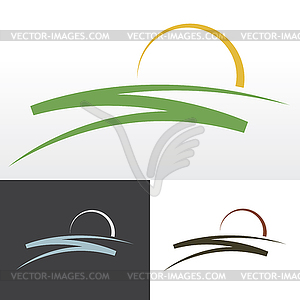 Дизайн символ восхода - клипарт в векторе / векторное изображение