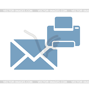 Print mail icon - vector EPS clipart