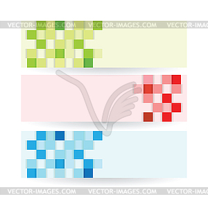 Banners squares set - vector image