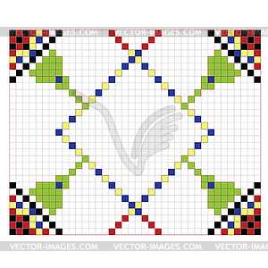 Authentic pattern square - vector image