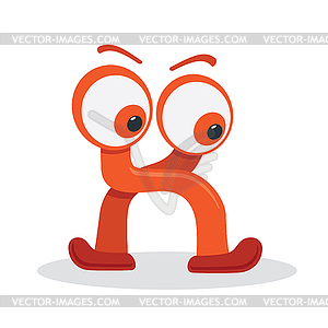 Letter character x symbol - vector image