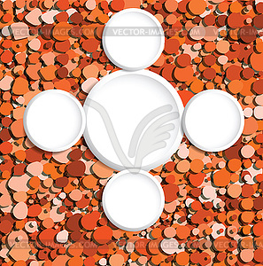 Abstract orange bubbles - vector image