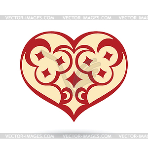Decorative heart ornament - vector clipart