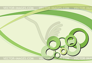 Green circles background - vector clip art