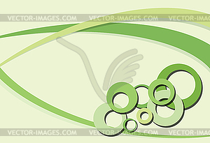 Green circles background - vector clip art