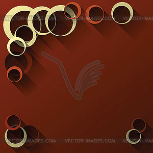 Abstract circles red dark - vector clipart