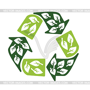Переработка знак экология - изображение в векторе